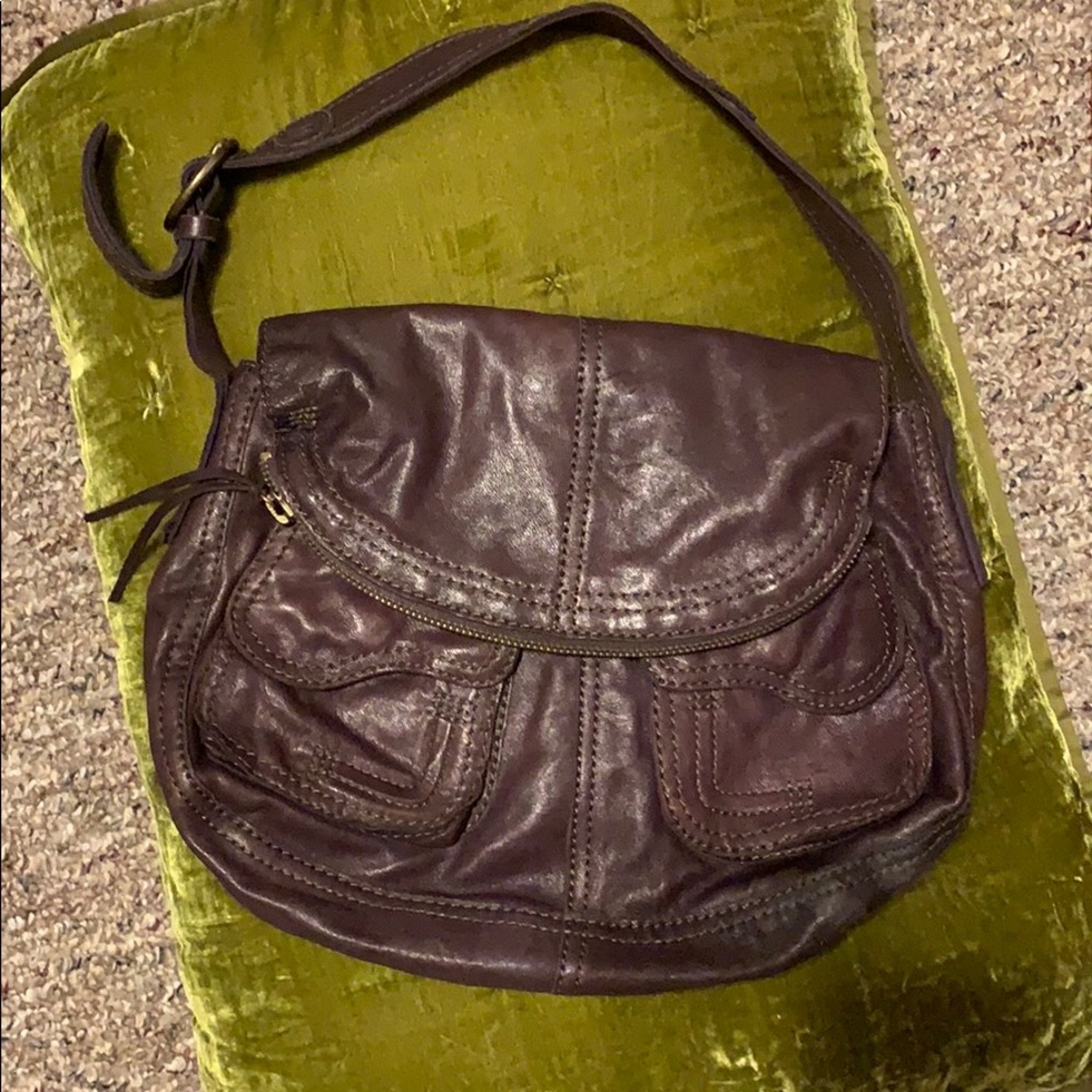 Purple leather Lucky Brand bag.
